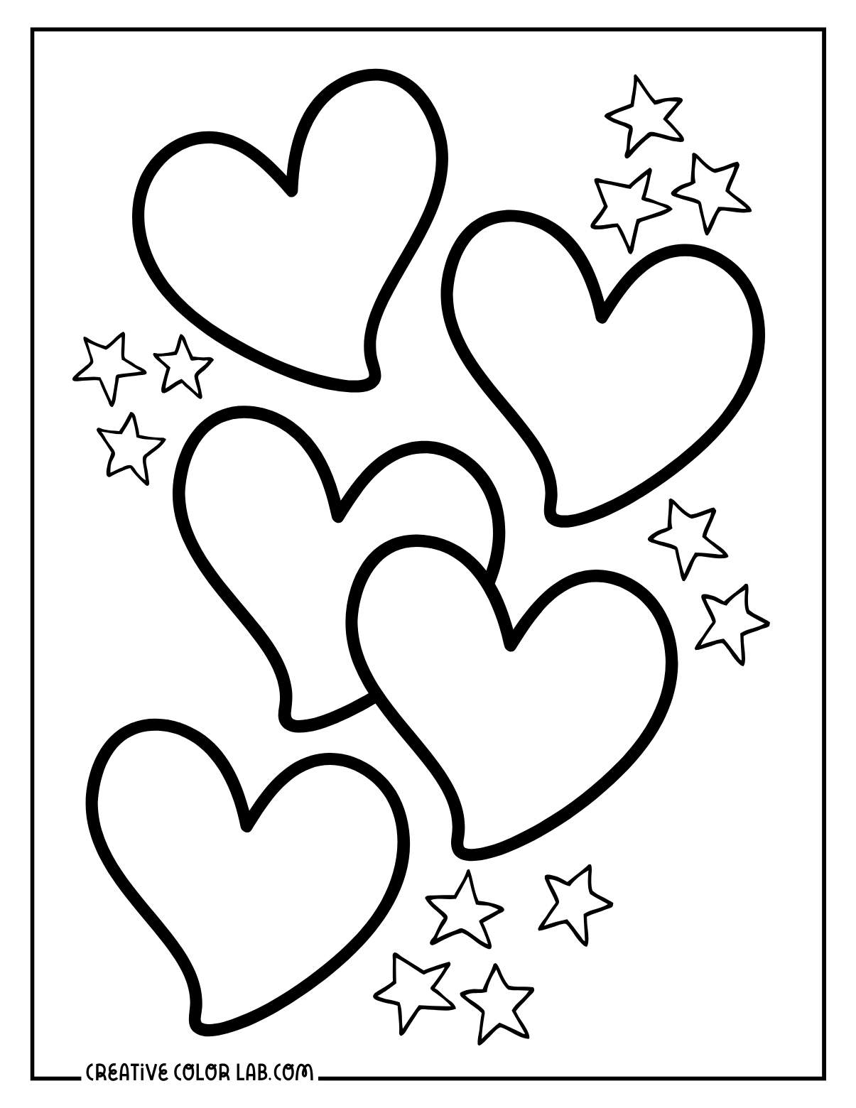 Heart Pictures To Color