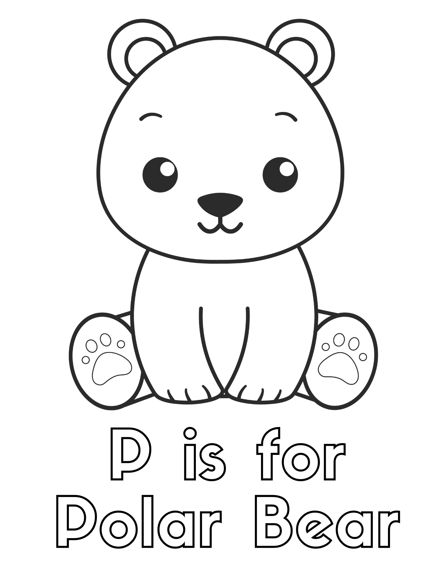 polar bear coloring pages