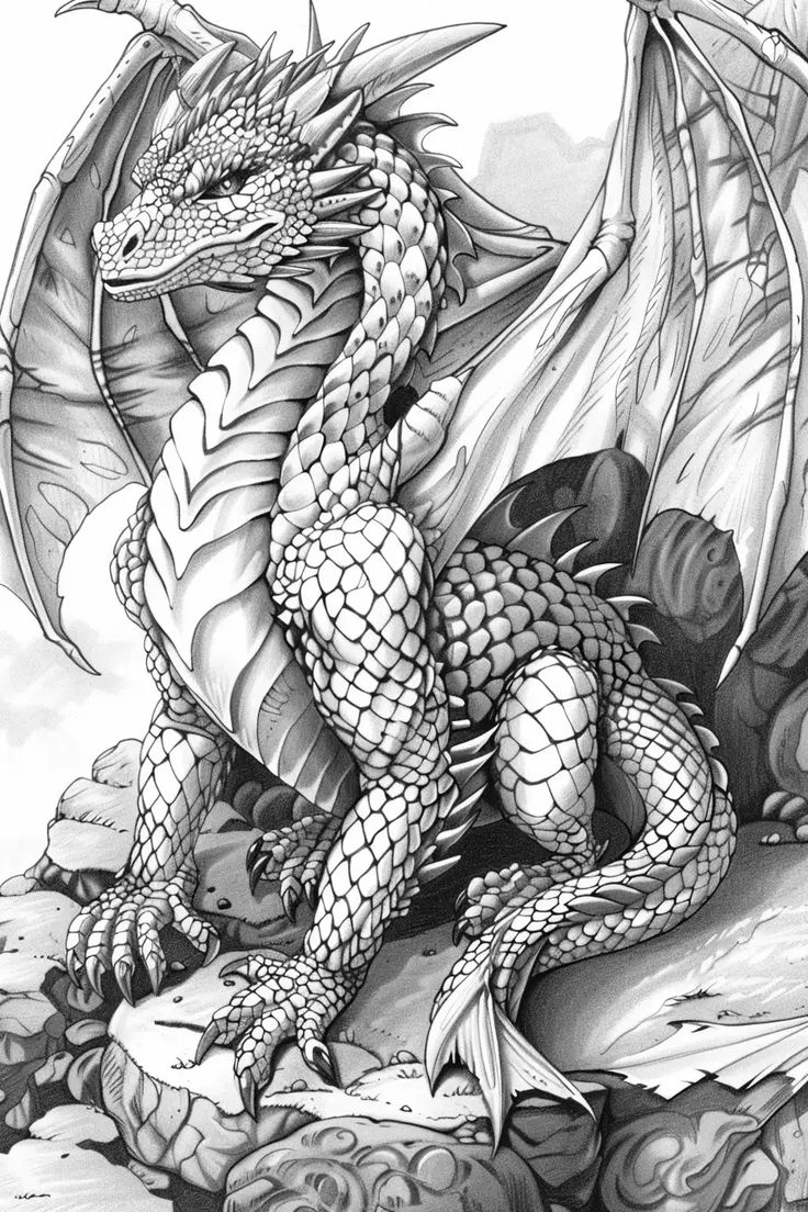 Dragon Colouring Pages Free
