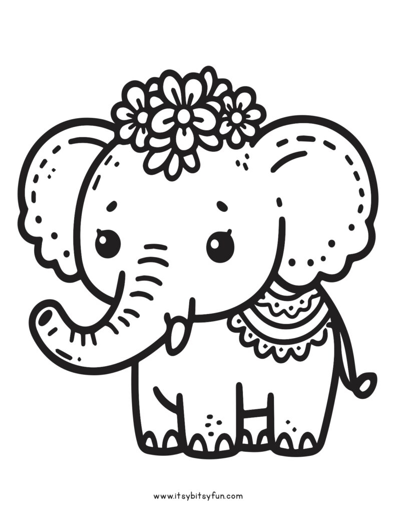 colouring pages for elephant