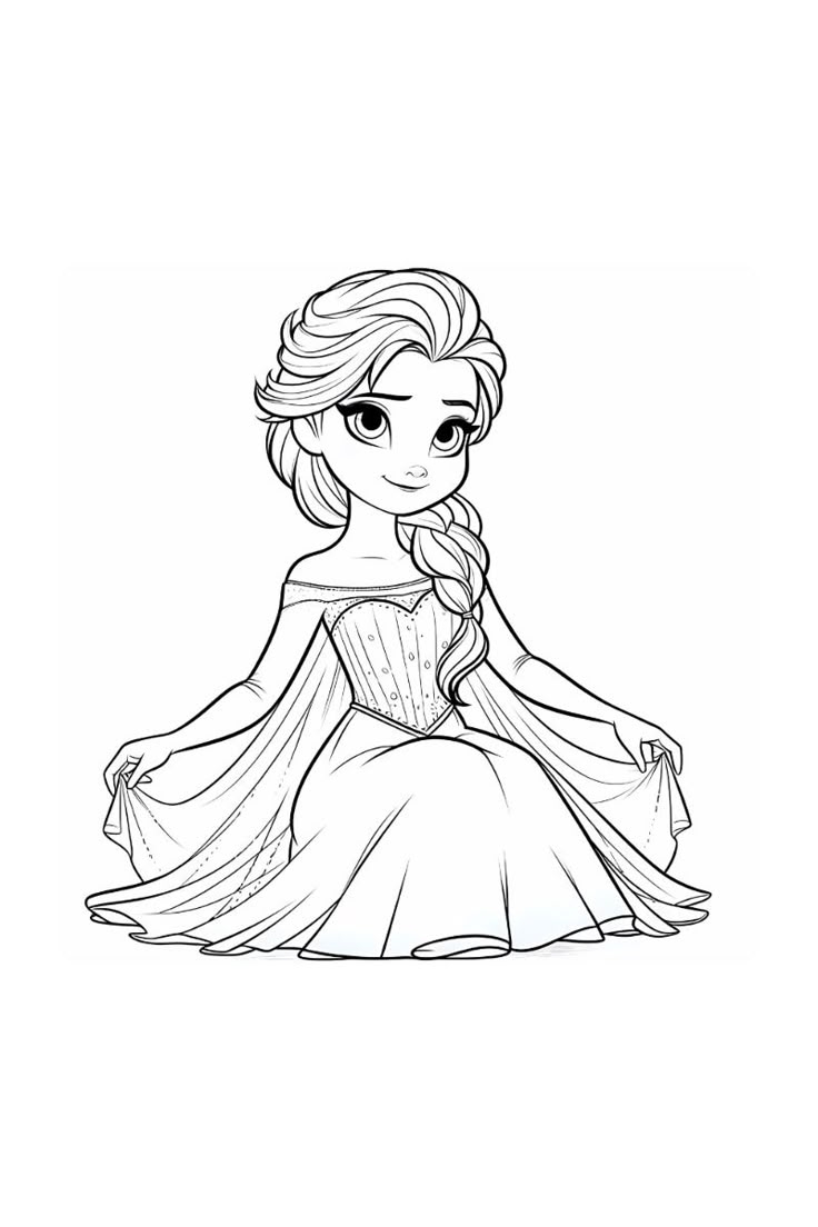 elsa coloring pages free