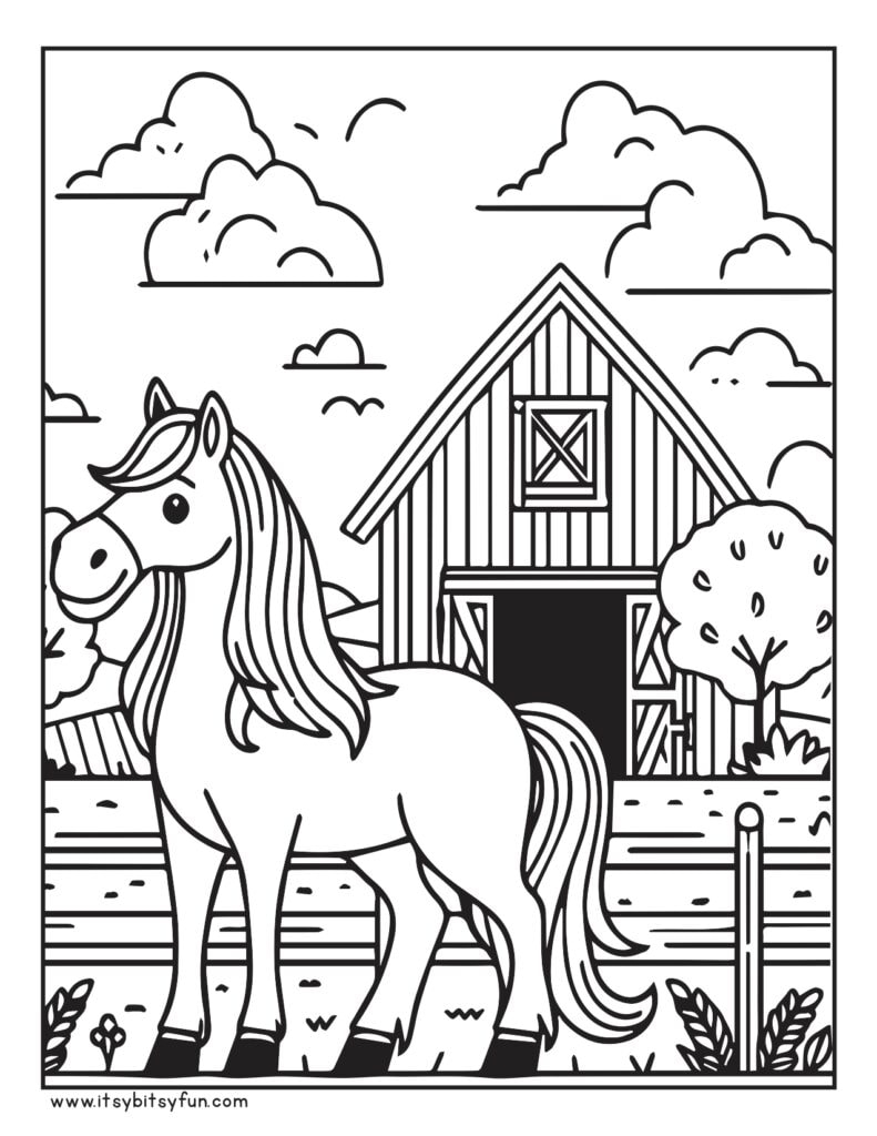printable horse colouring pages