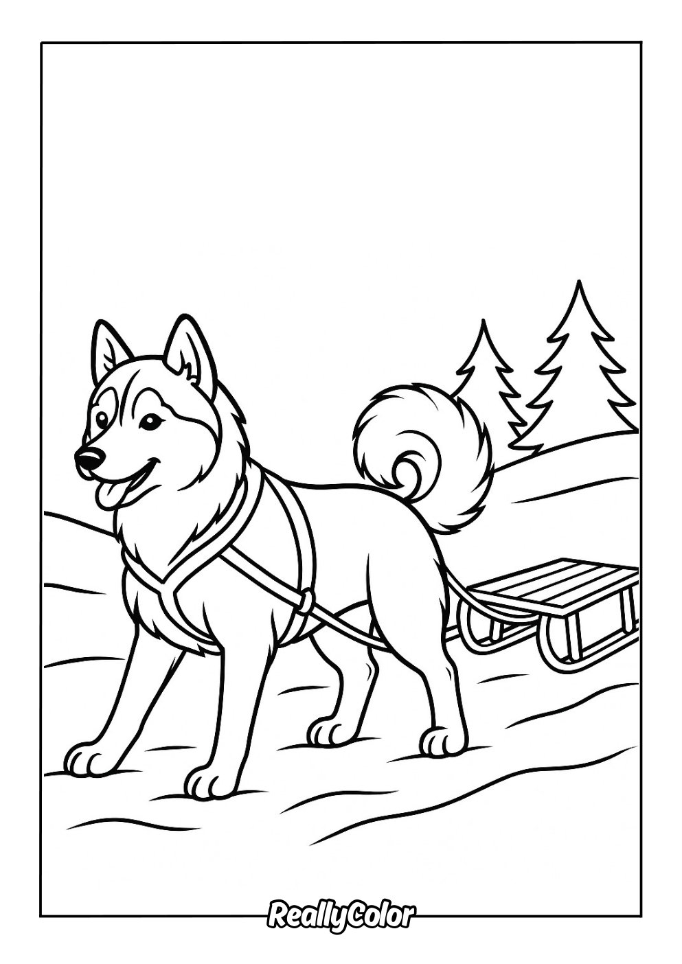 Husky Dog Coloring Pages