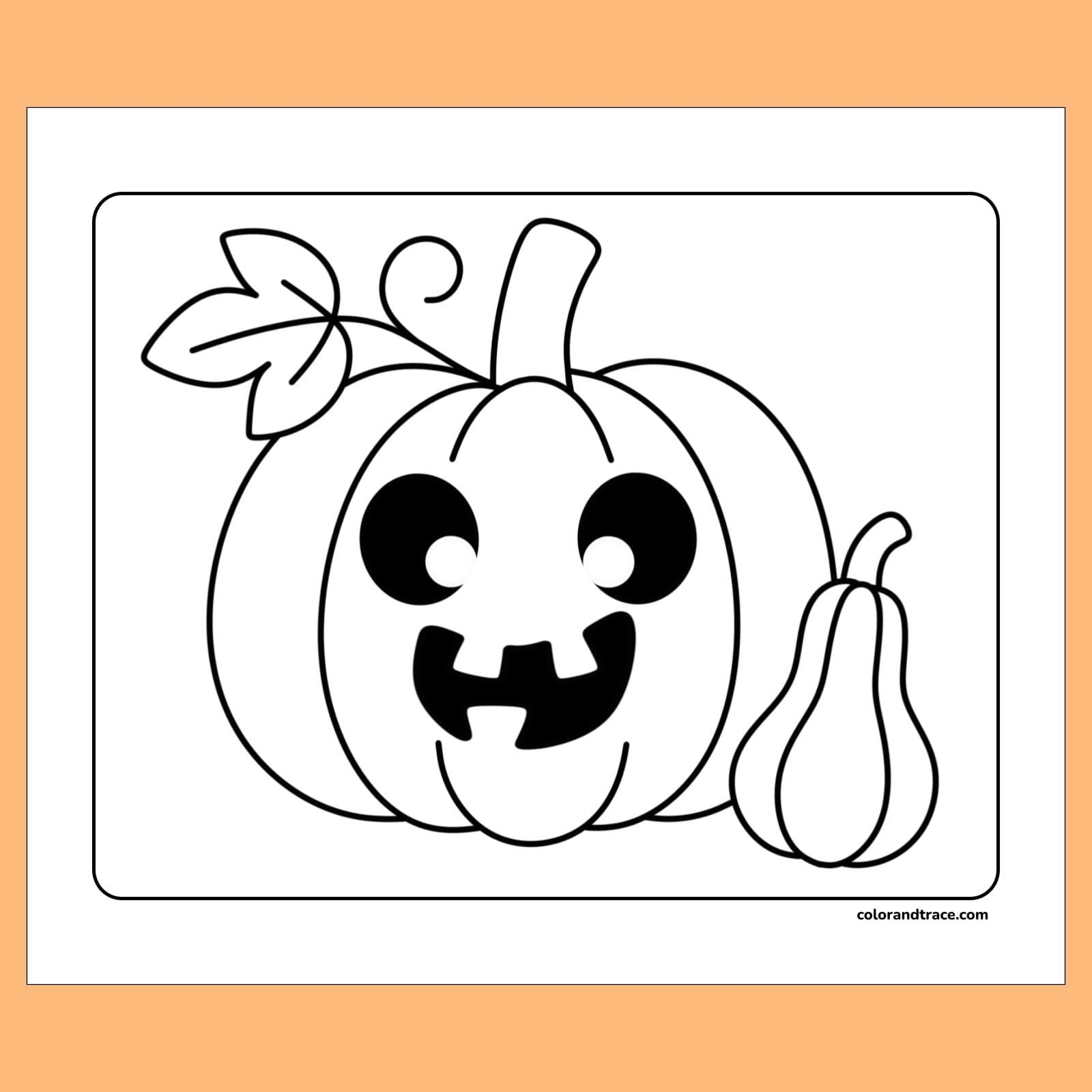 Free Printable Jack O Lantern Coloring Page PDF Color And Trace Free Printable Jack O Lantern Coloring Page PDF Color And Trace