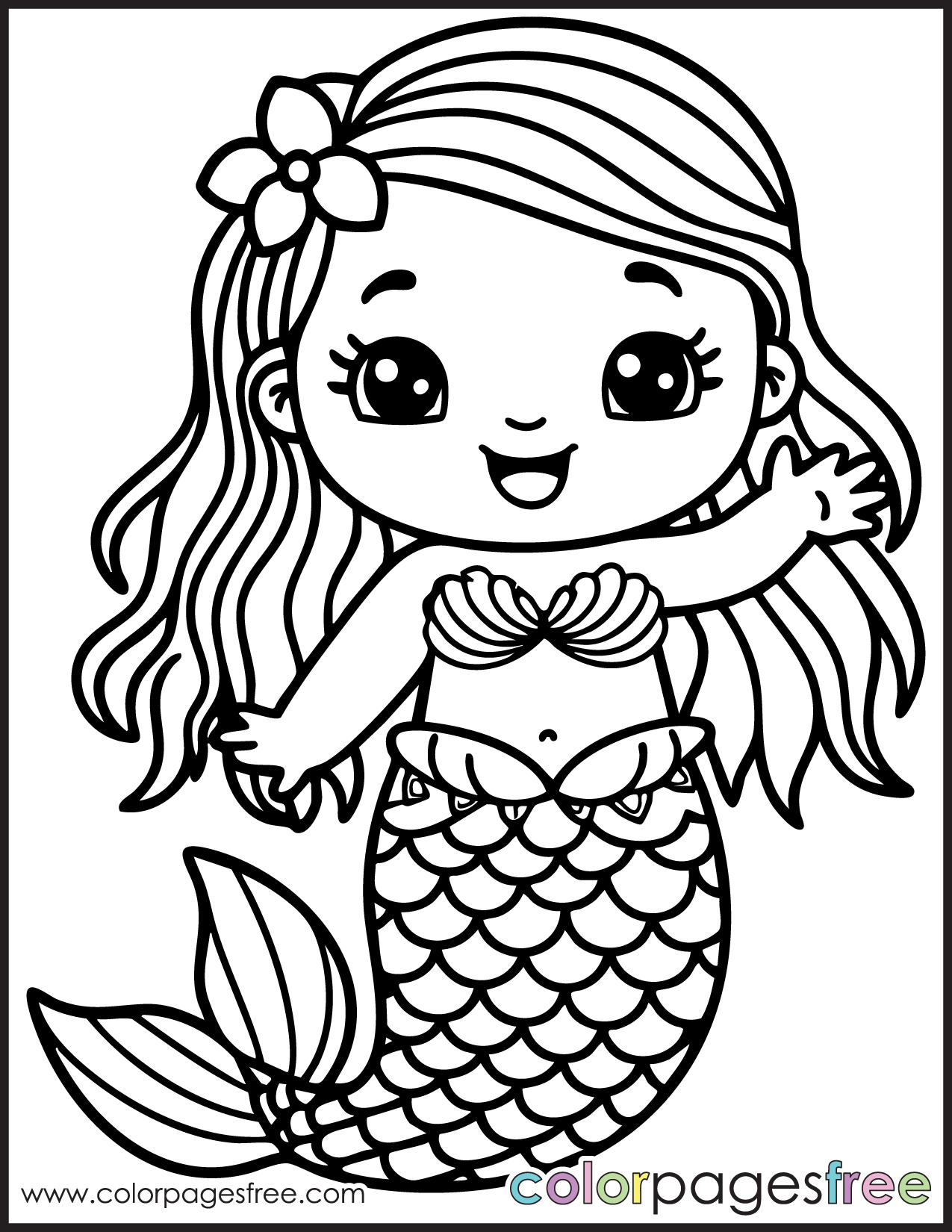 mermaid coloring pages printable