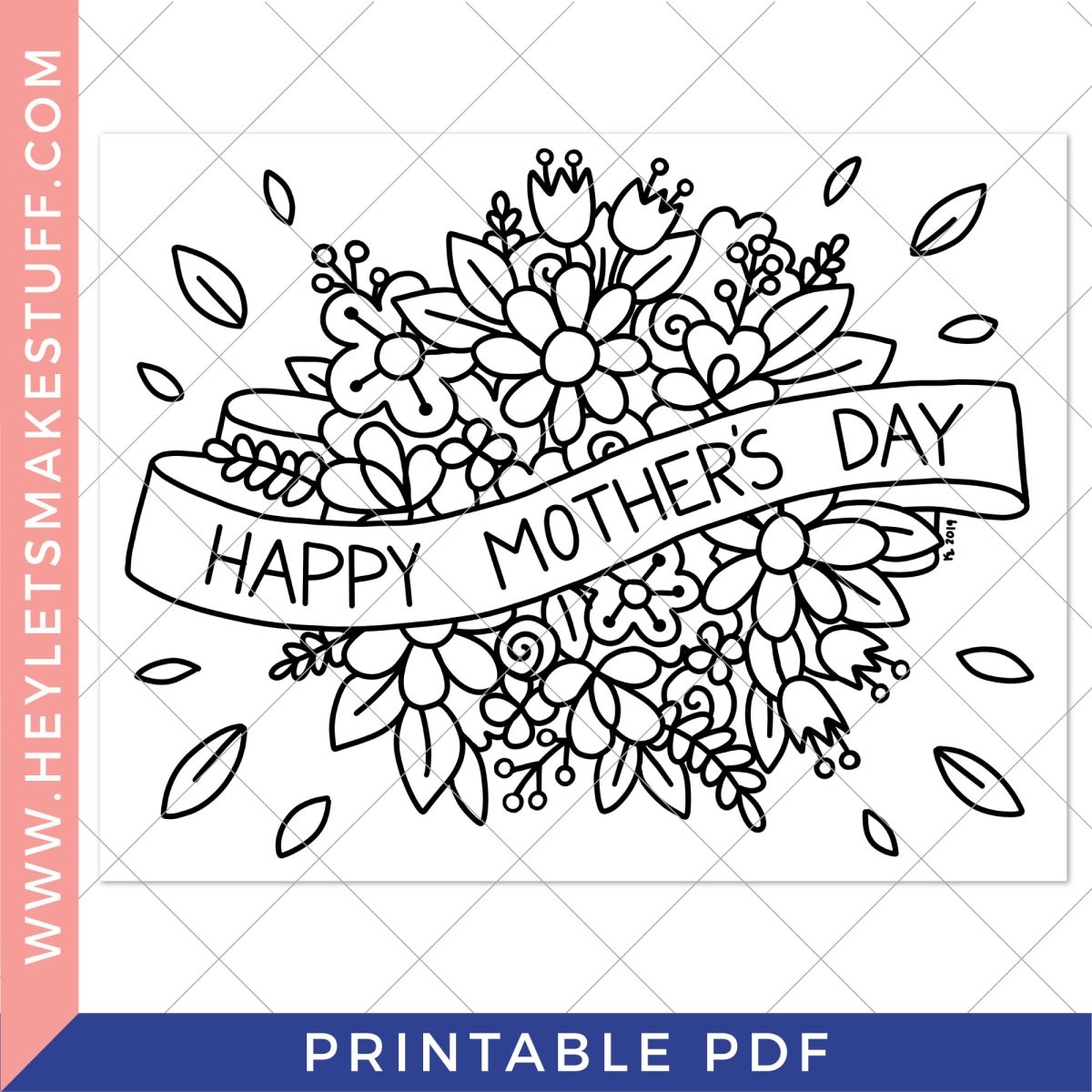 Free Printable Mother s Day Coloring Page Hey Let s Make Stuff