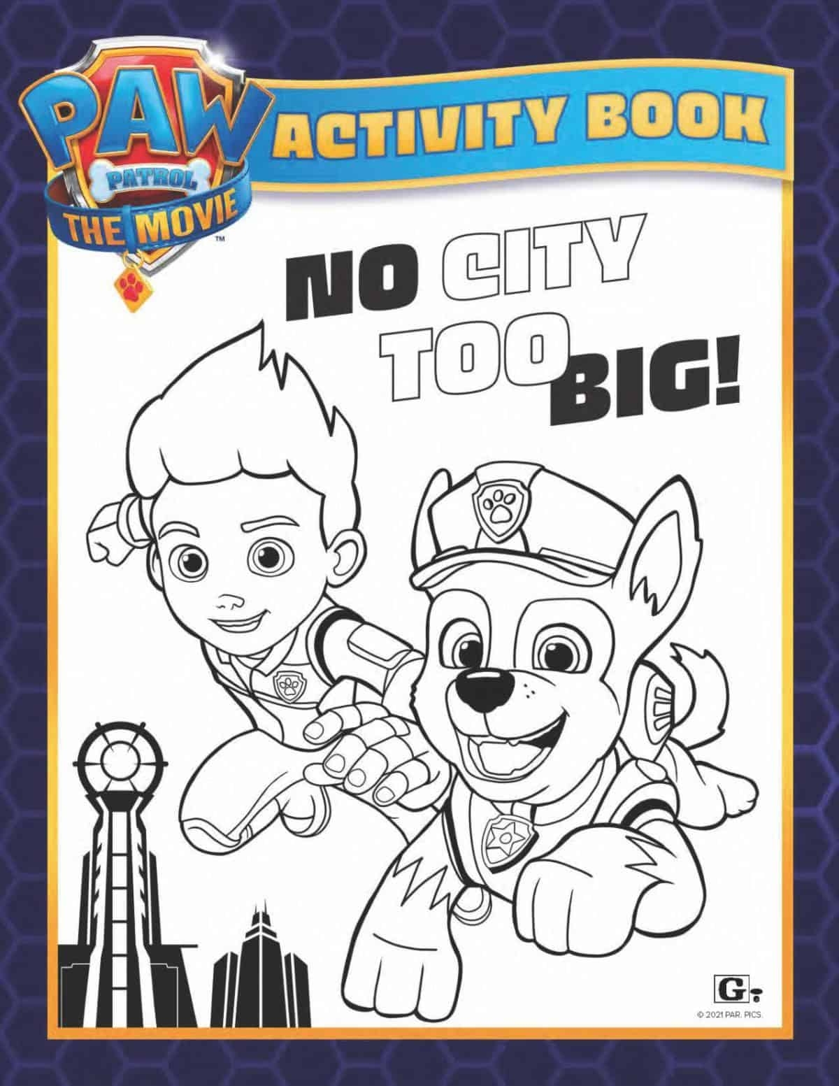 chase paw patrol colouring pages