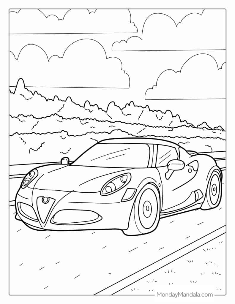 car coloring pages printable