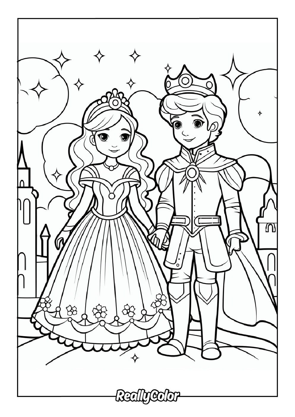 princess printable colouring pages