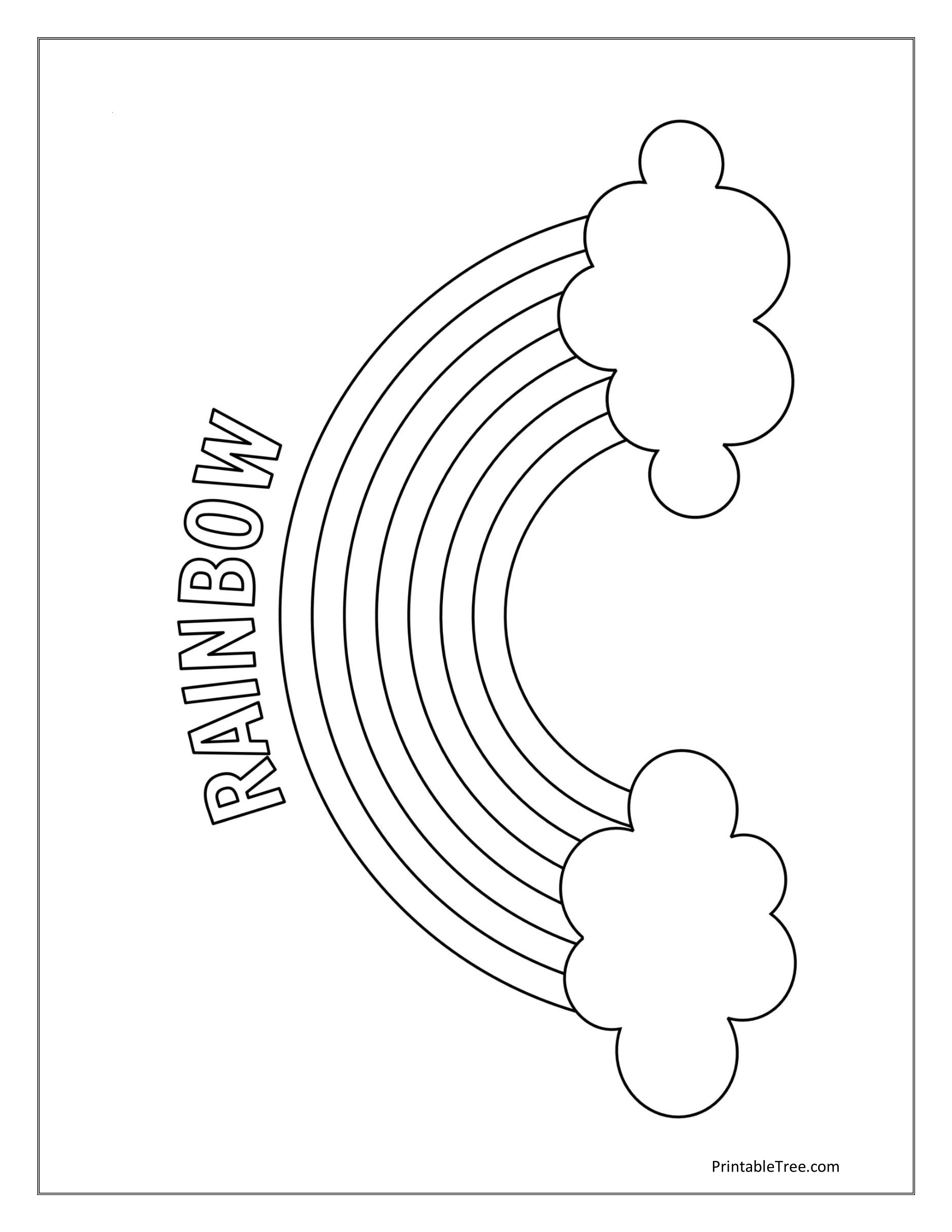rainbow coloring pages printable