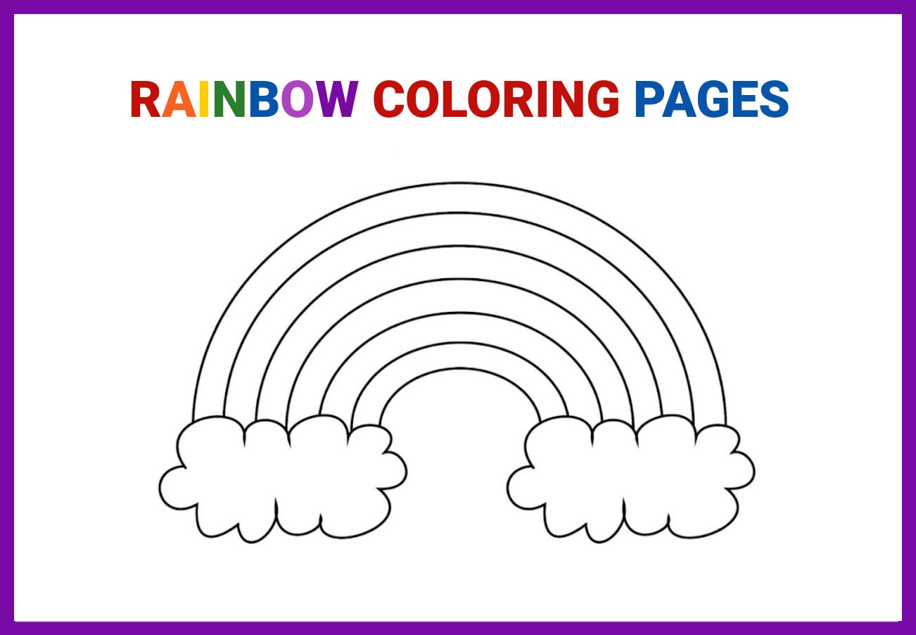printable rainbow coloring pages