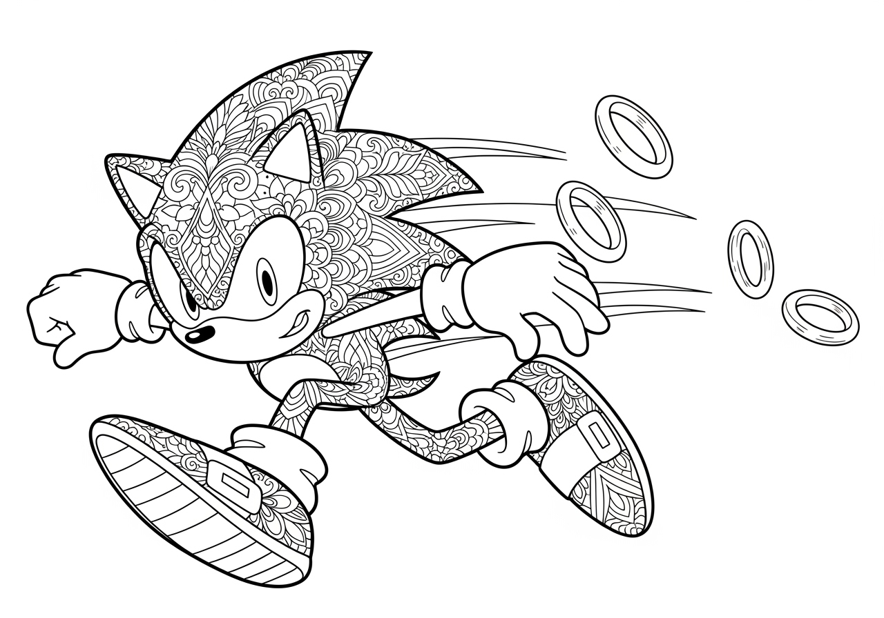 sonic coloring pages free printable