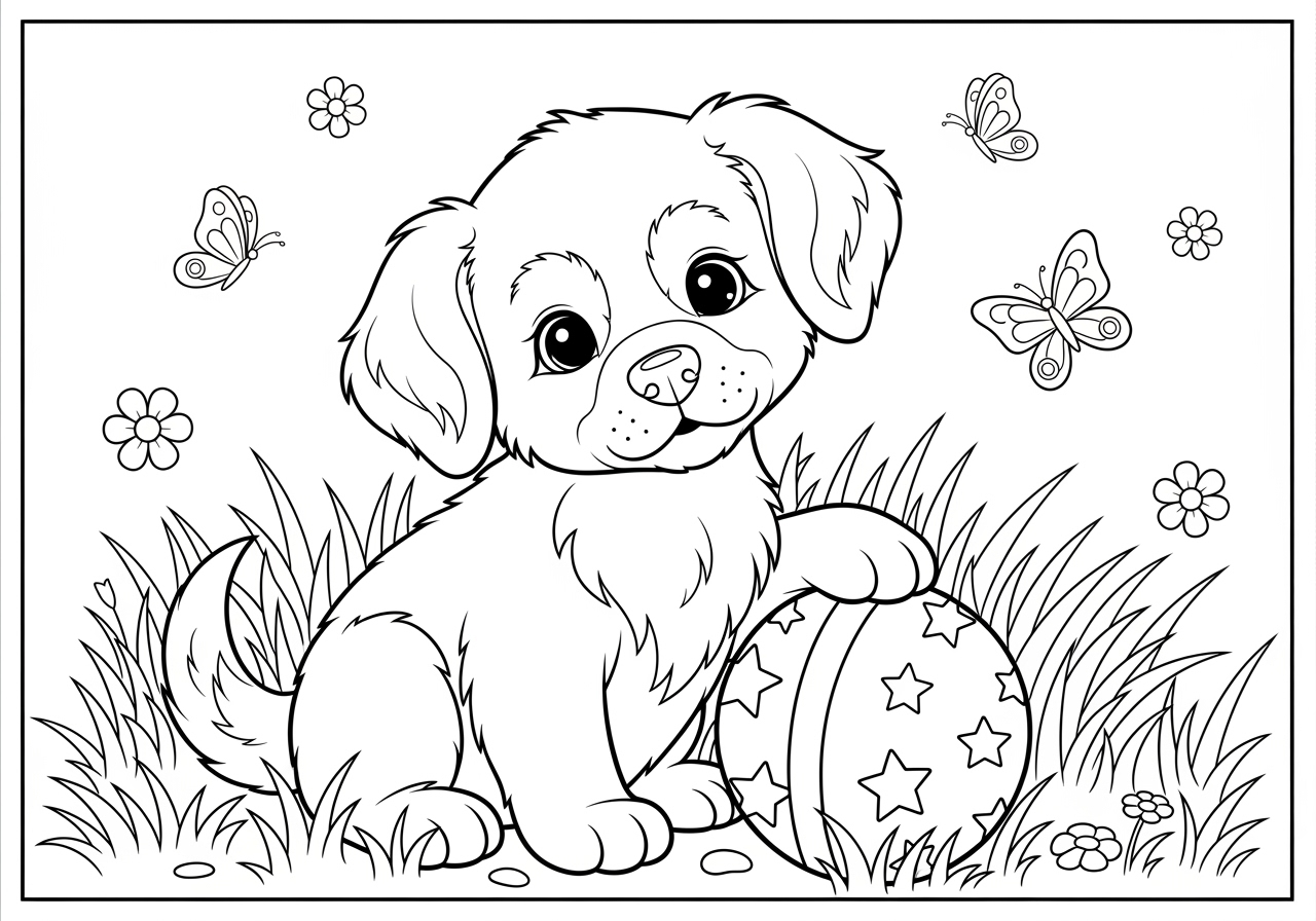 Free Puppy Dog Coloring Page For Kids