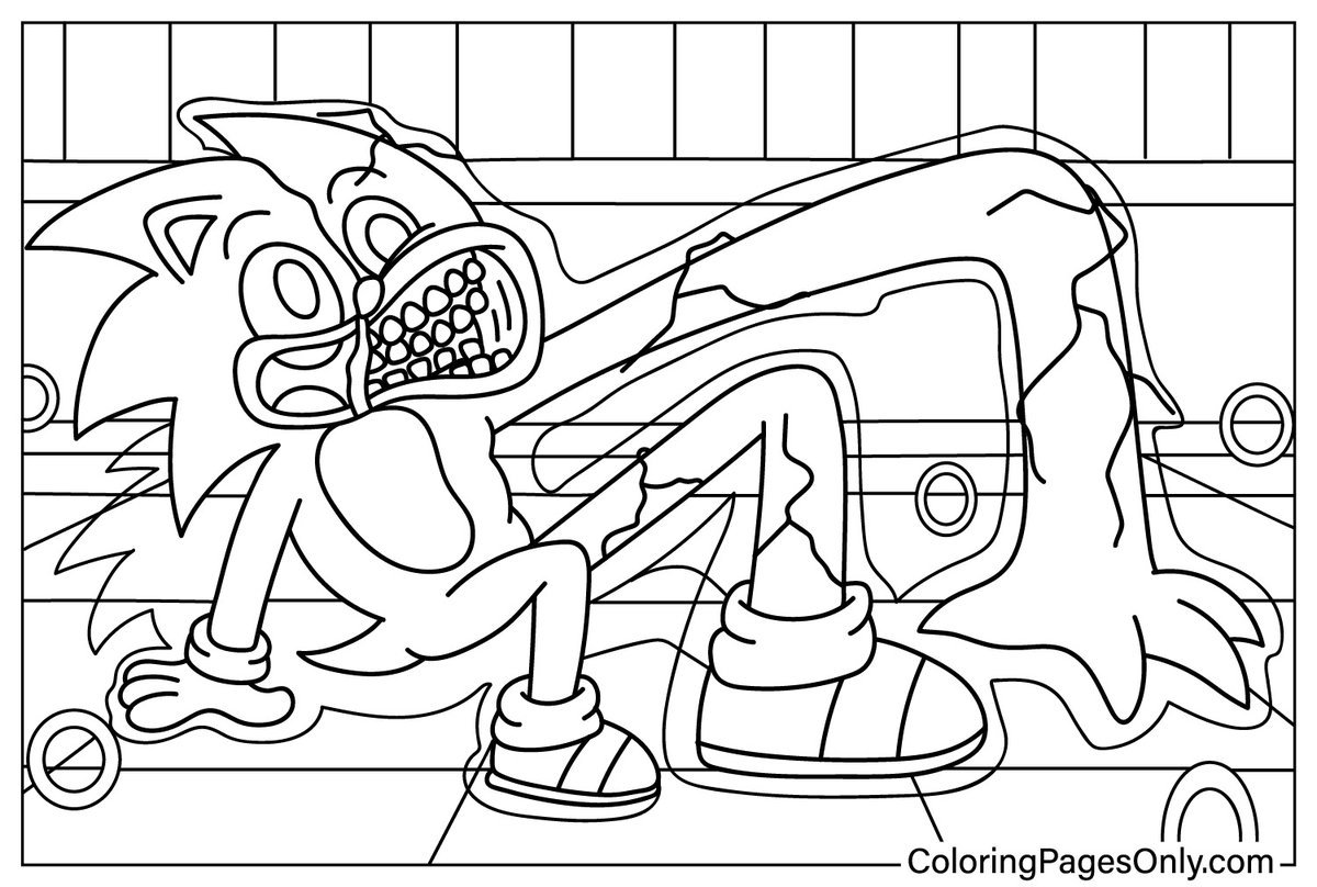 shin sonic coloring page shin sonic coloring page
