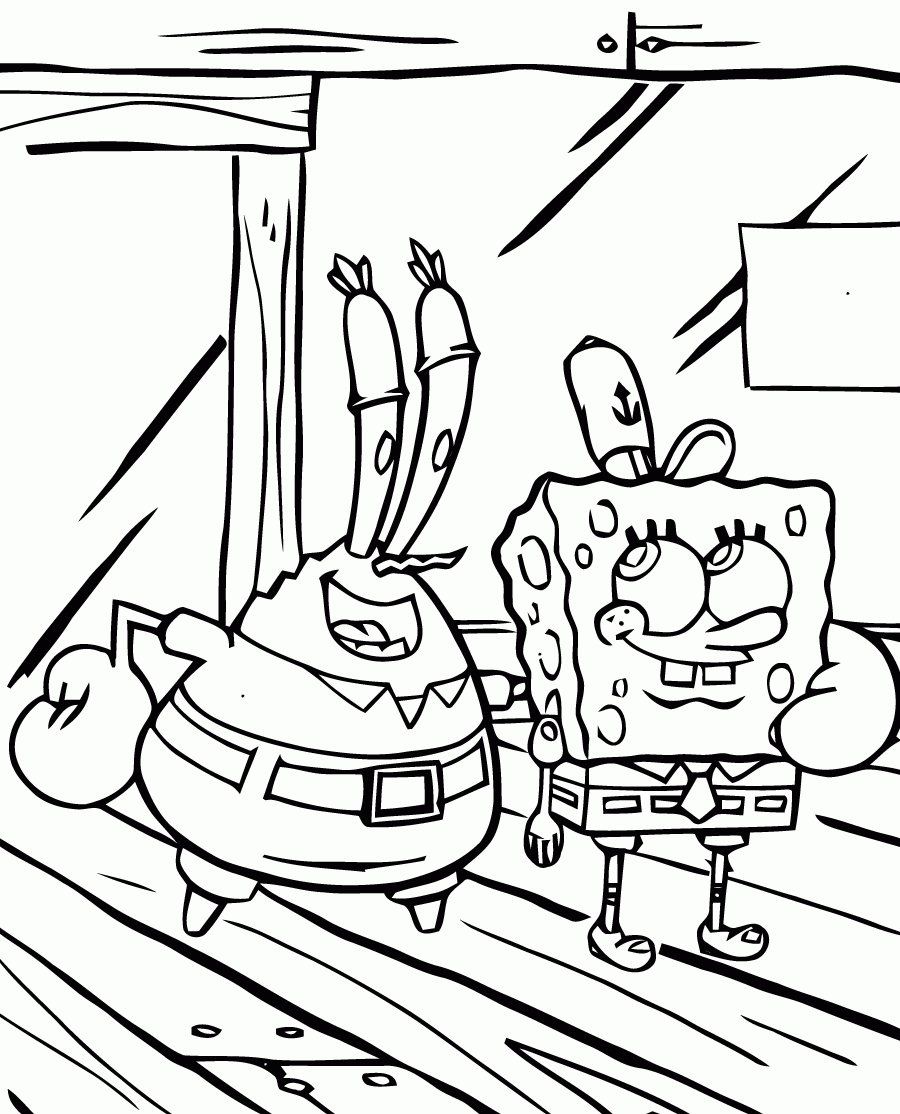 spongebob coloring pages print