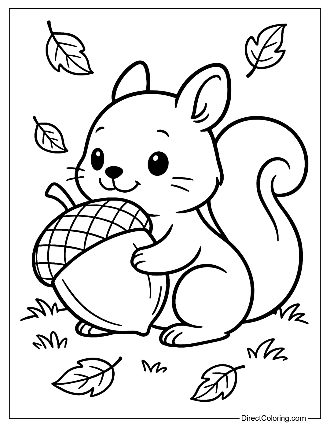 Coloring Picture Of Squirrel