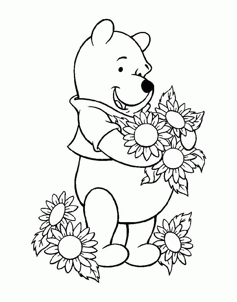 Free Winnie The Pooh Drawing To Download And Color Winnie The Pooh Coloring Pages
