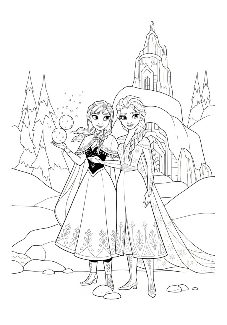 Frozen Anna Colouring Page Printable Fun