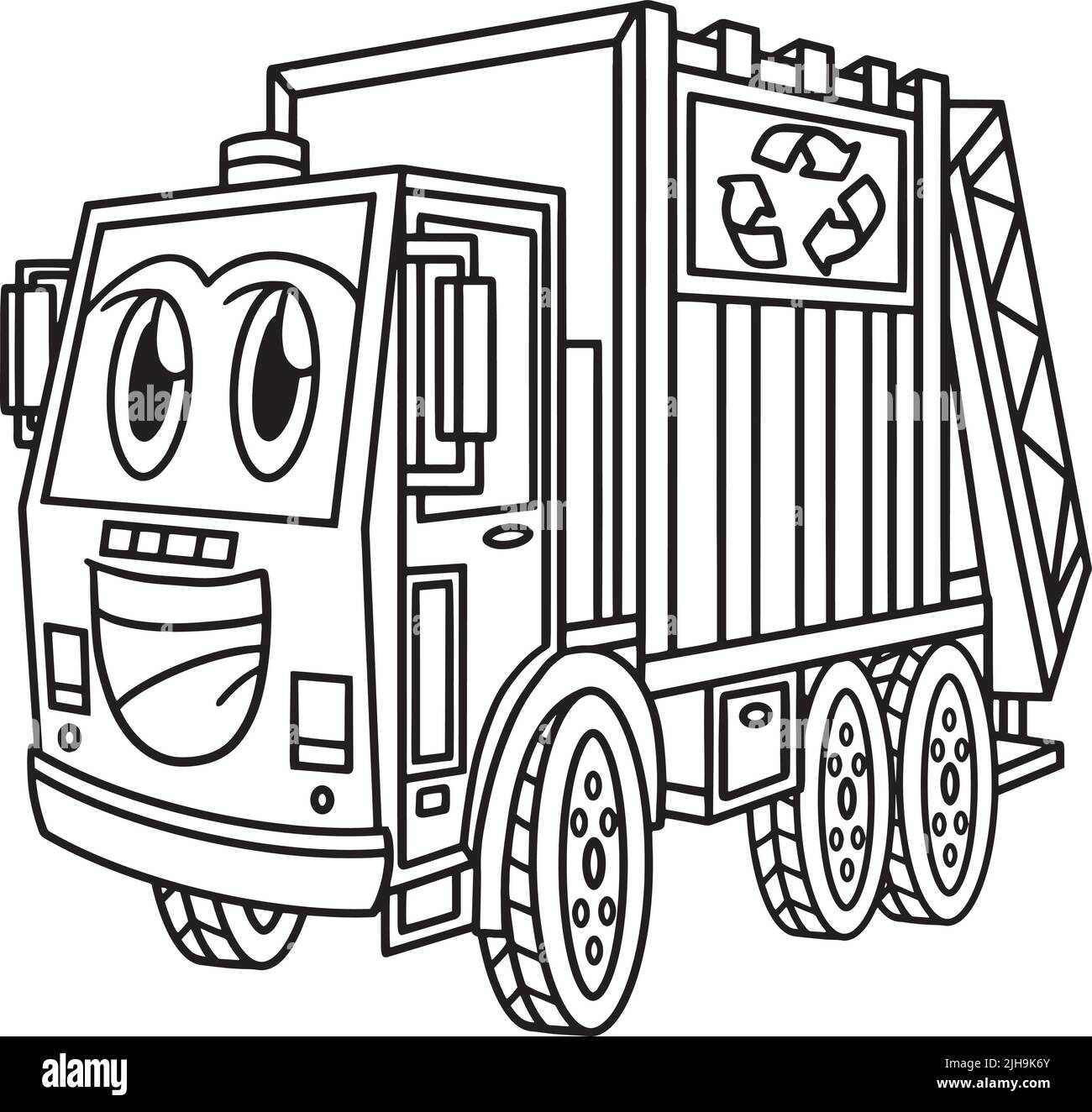 bin lorry colouring pages