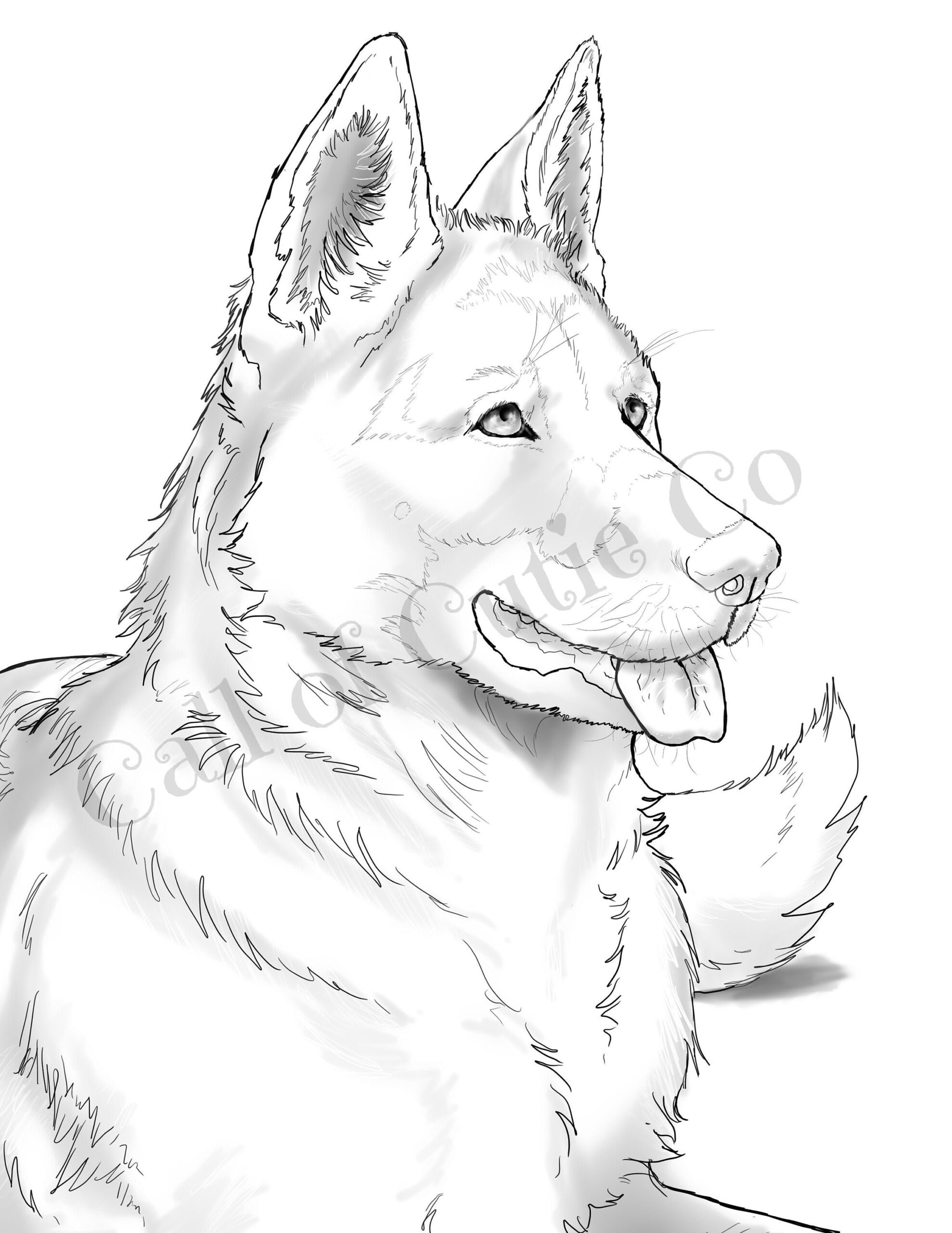 German Shepherd Coloring Pages