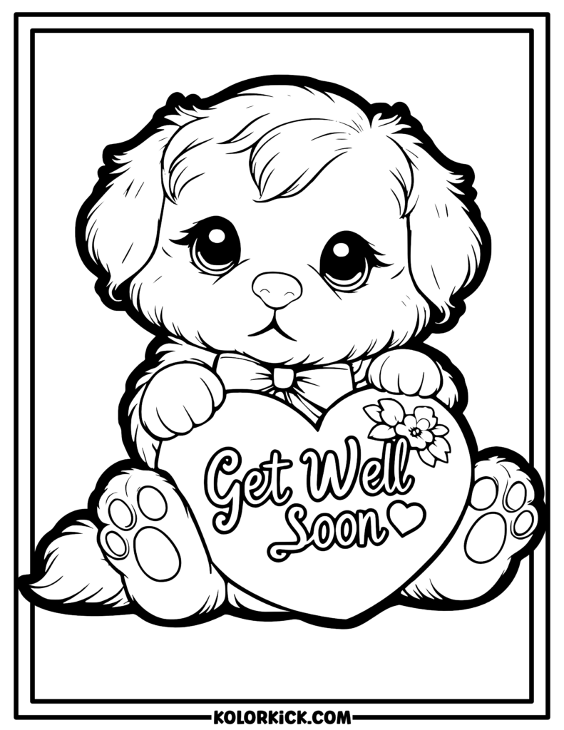 get well coloring pages