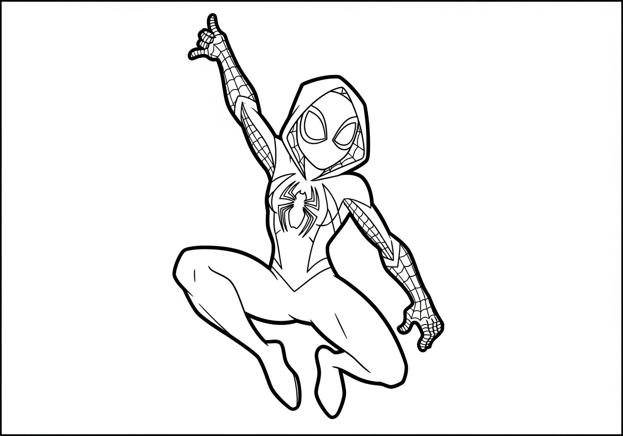 ghost spider coloring page
