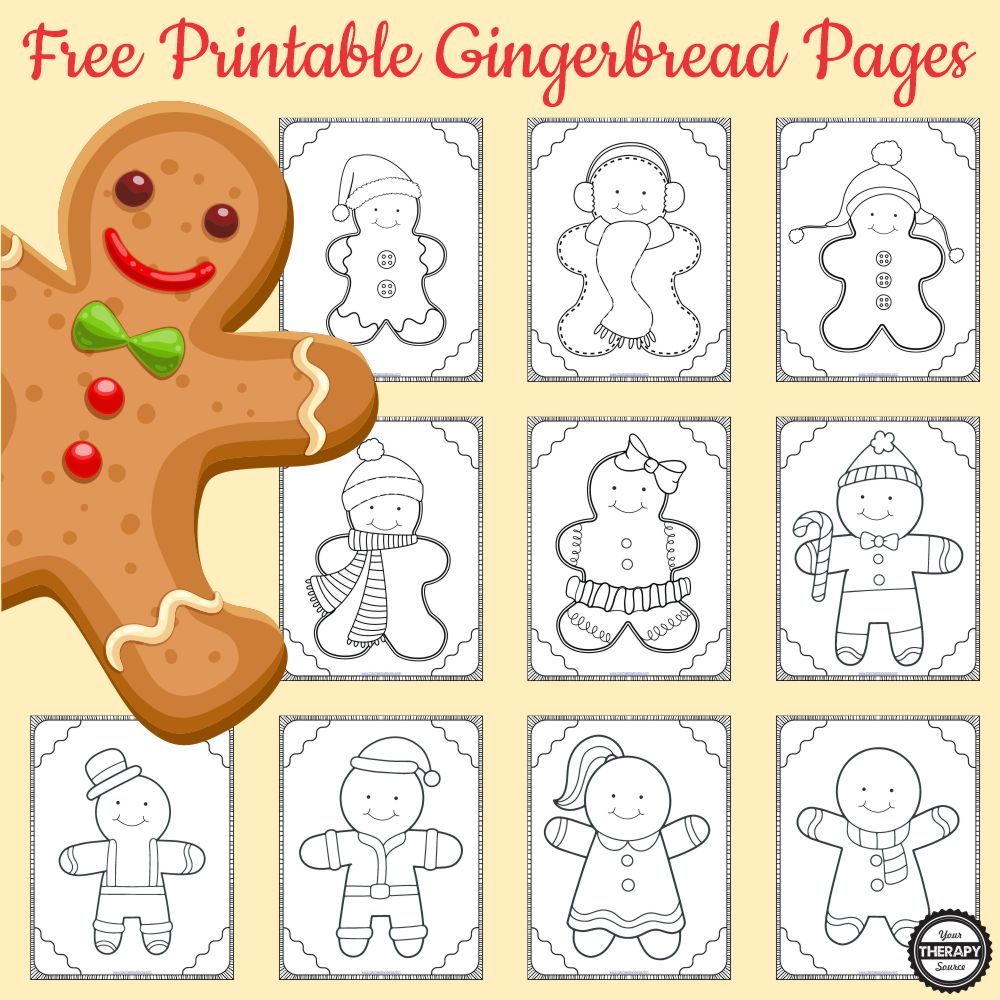 gingerbread man coloring sheet