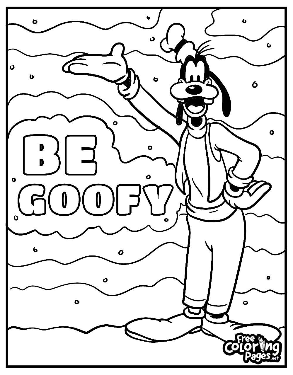 goofy pictures to color