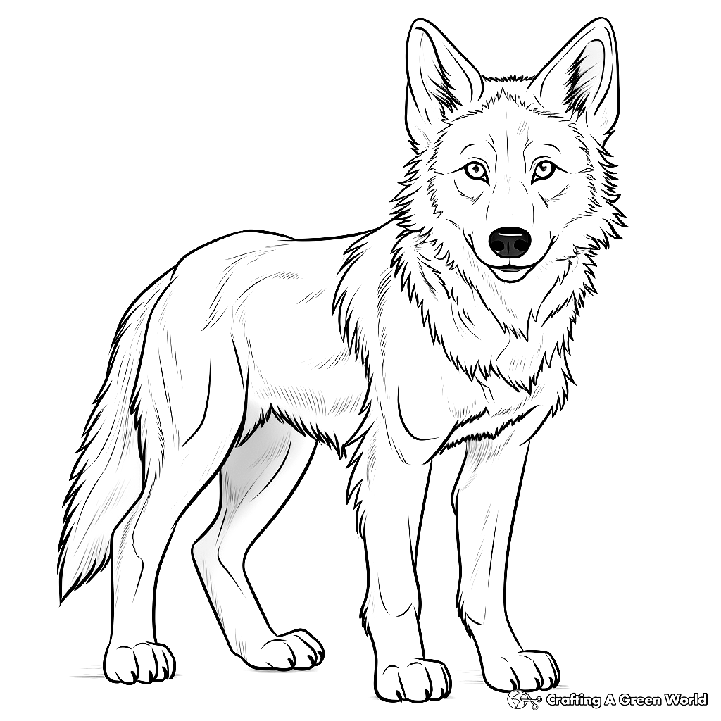 Grey Wolf Coloring Pages Free Printable 