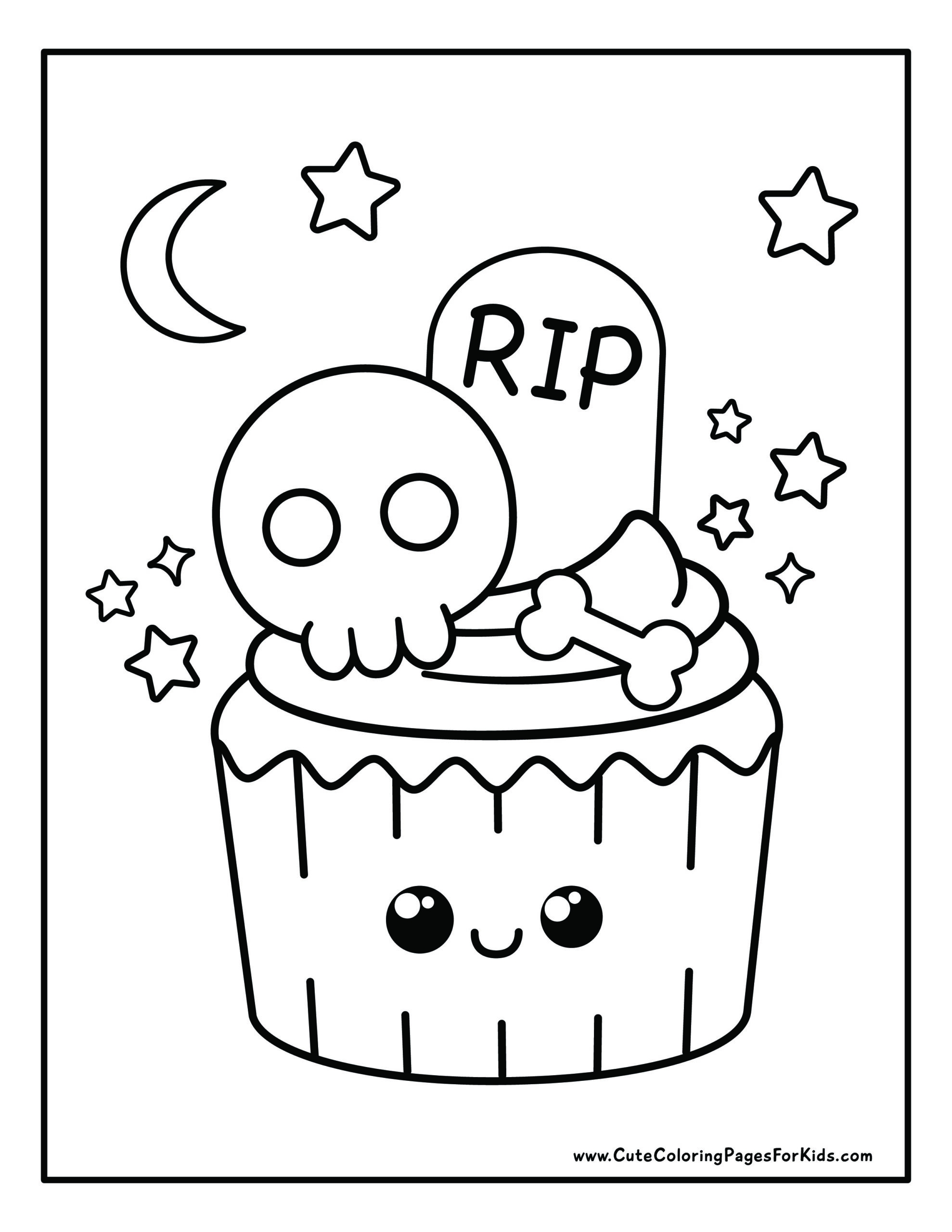 Cute Halloween Color Pages