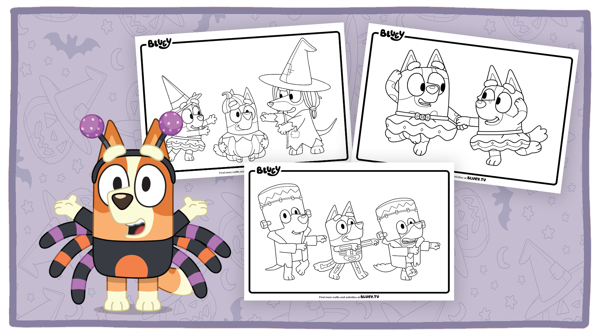Halloween Friends Colouring Sheets Bluey Official Website