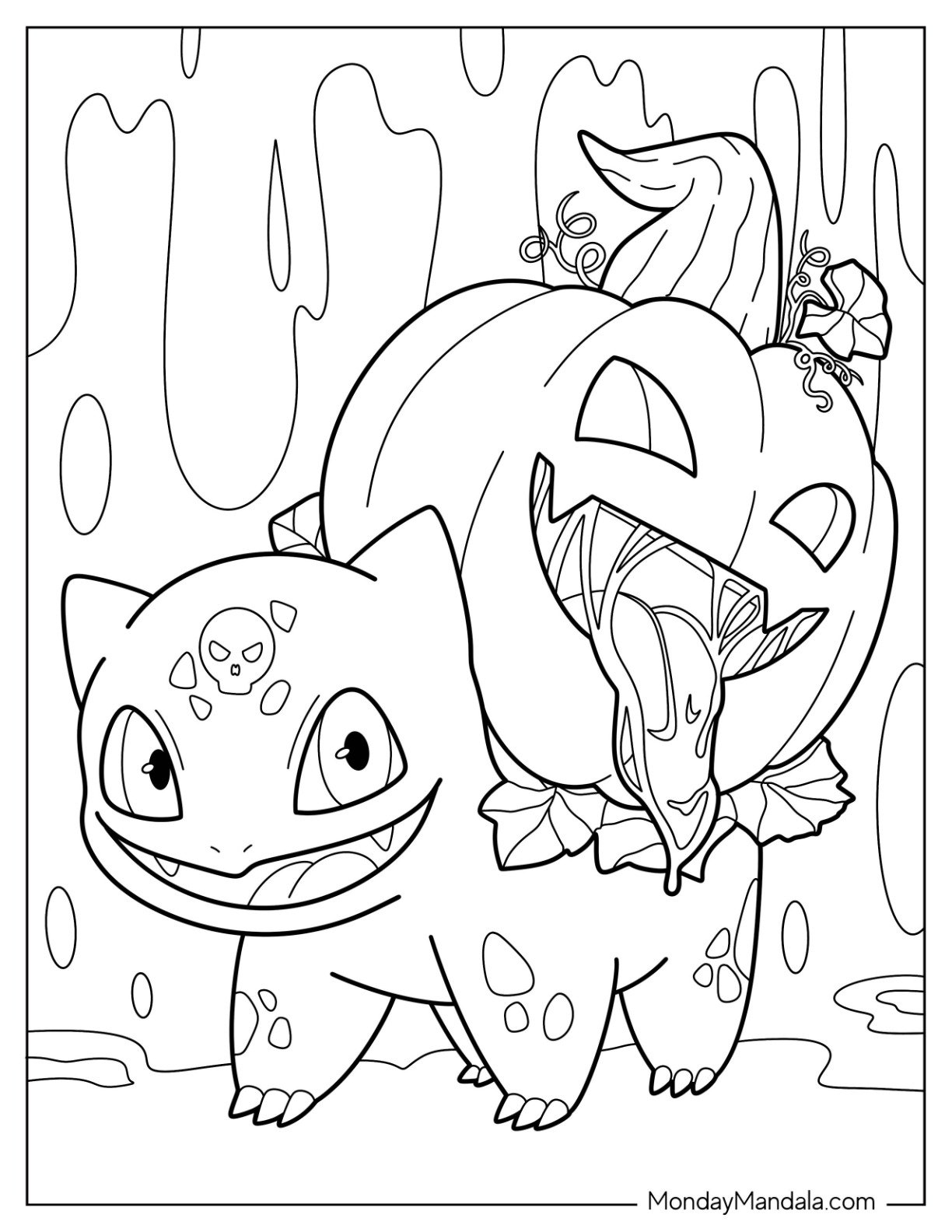 Pokemon Halloween Coloring Pages