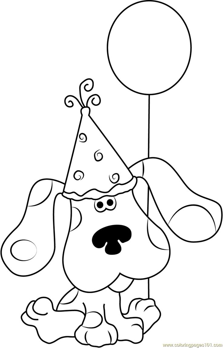 Happy Birthday Blue Clues Coloring Page For Kids Free Blue s Clues Printable Coloring Pages O 