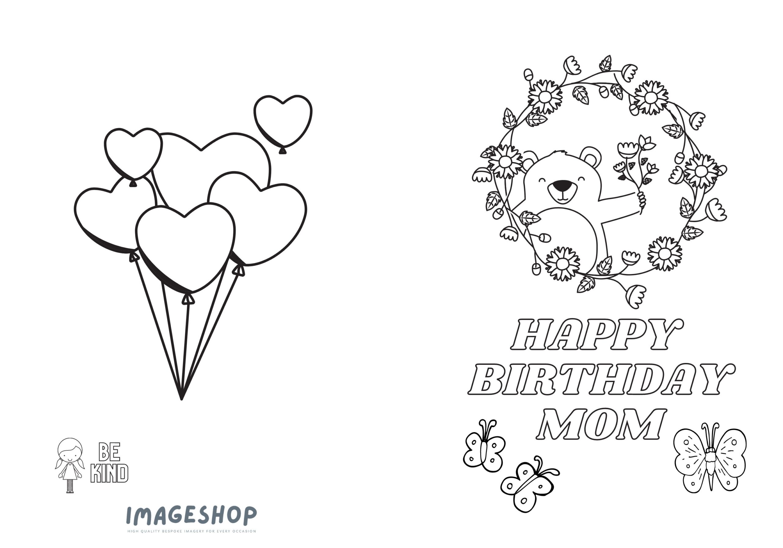 Happy Birthday Mom Coloring Page