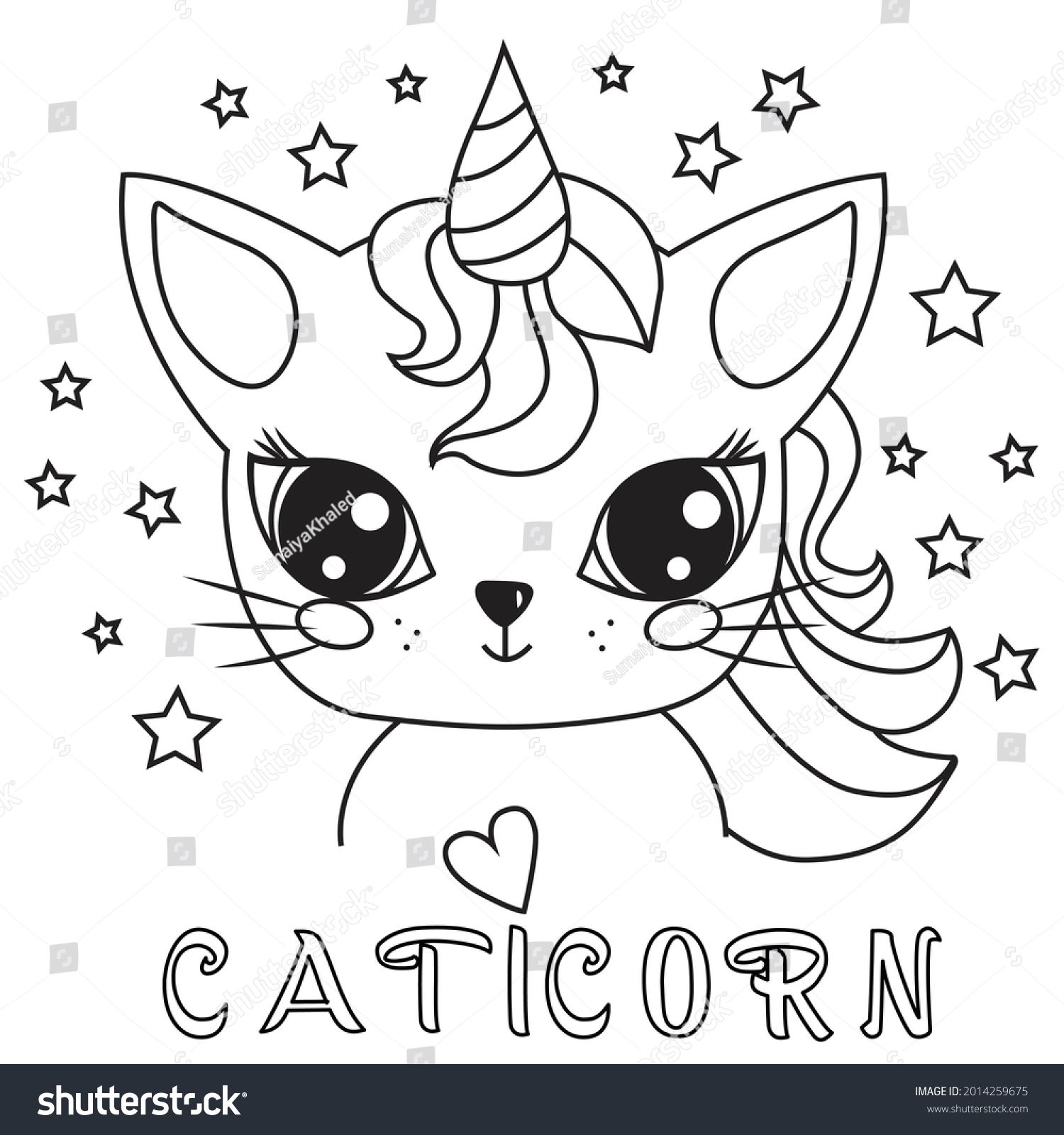 unicorn cat coloring pages