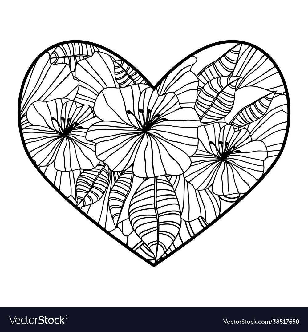 coloring book heart shape