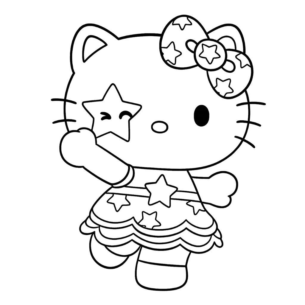 hello kitty coloring sheets free