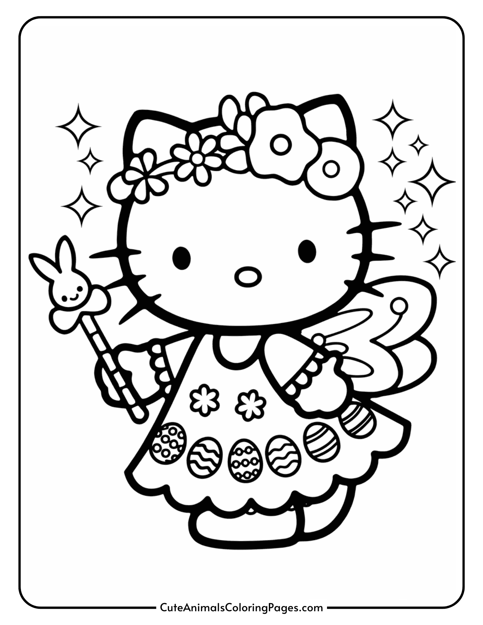 hello kitty pictures to color