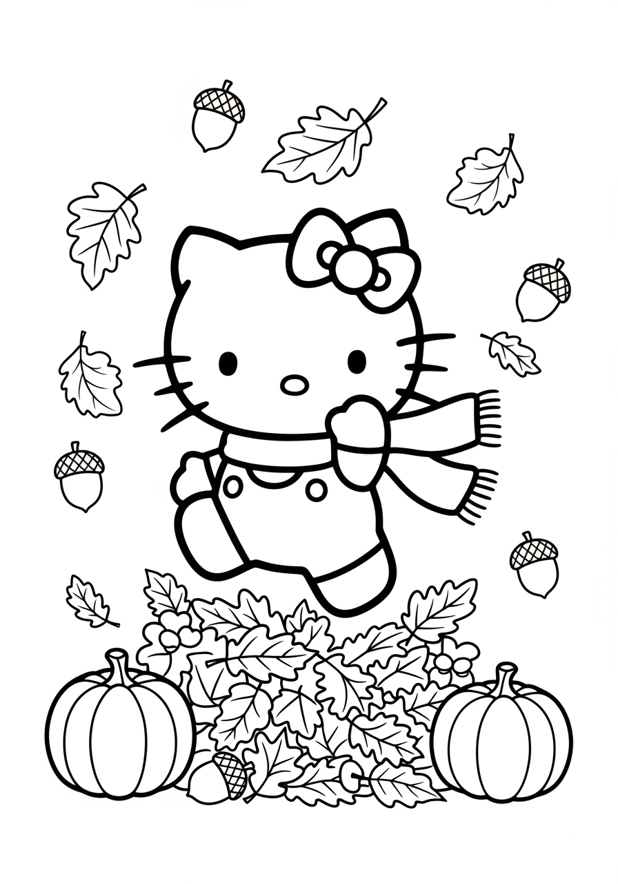 hello kitty halloween coloring pages