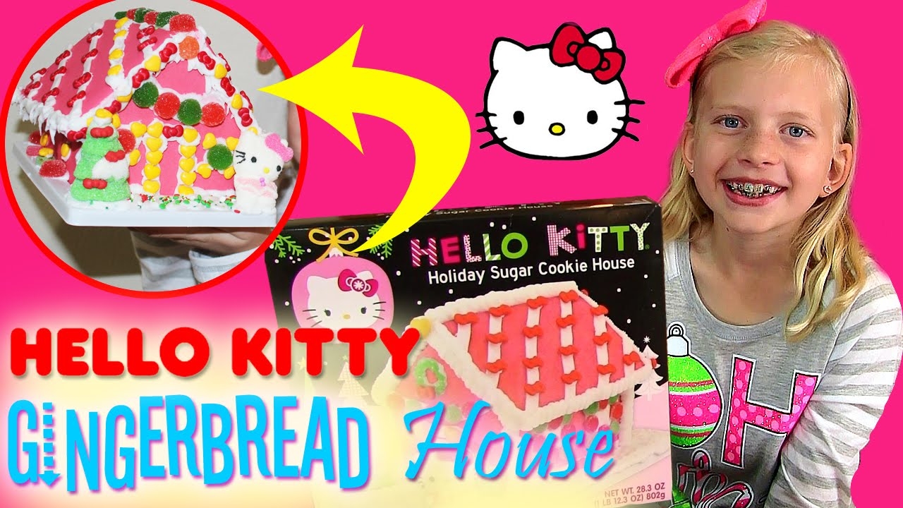 Hello Kitty Gingerbread House Christmas Fun YouTube Hello Kitty Gingerbread House Christmas Fun YouTube