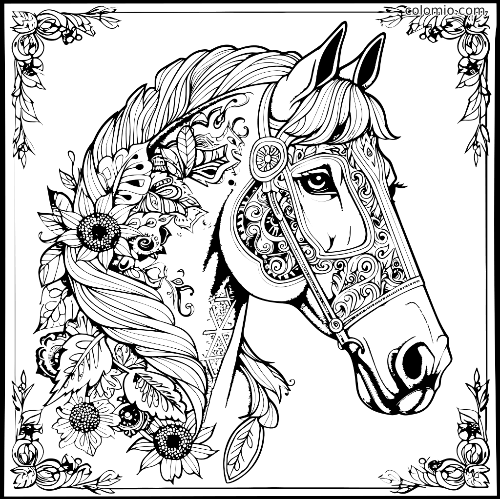 free horse coloring pages
