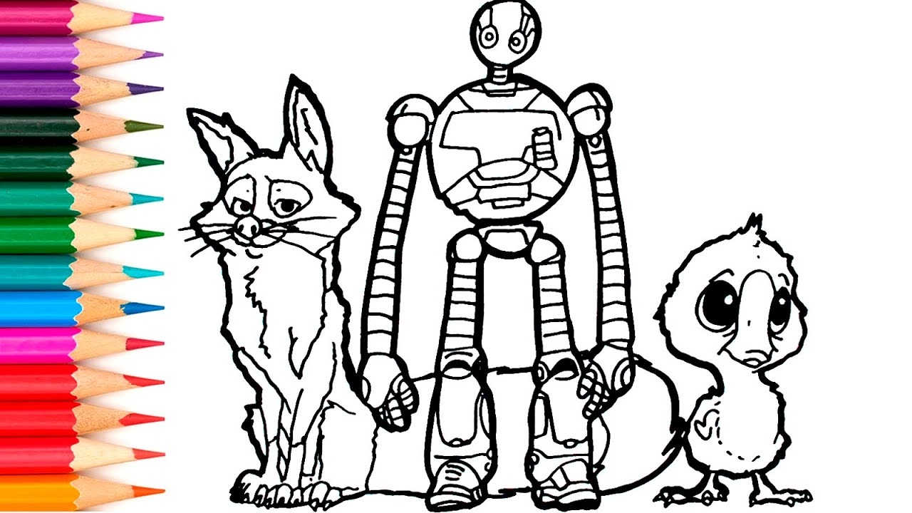  How To DRAW To The Wild Robot Roz Brightbill Fink Coloring Pages YouTube