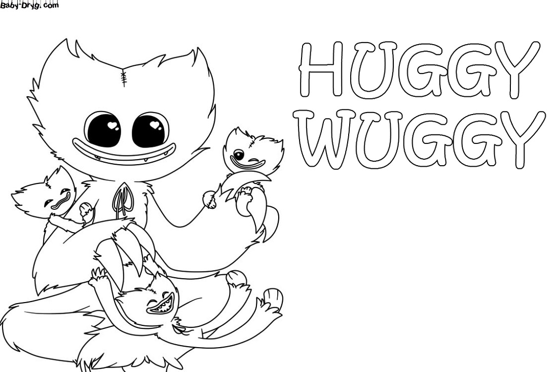 Huggy Wuggy Coloring Pages A4 Coloring Huggy Wuggy