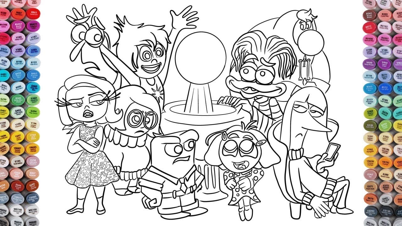 INSIDE OUT 2 Coloring Pages How To Color Inside Out 2 Drawing YouTube