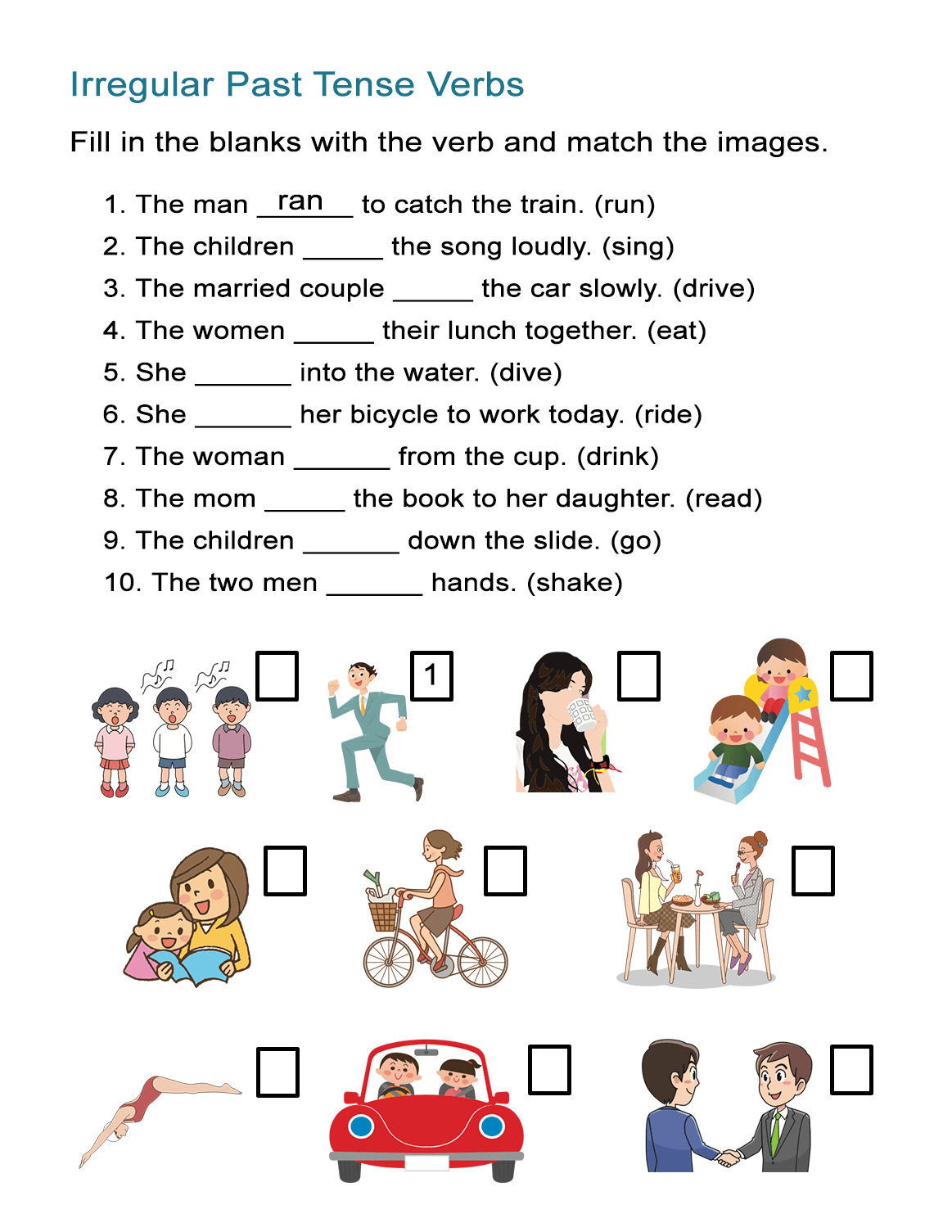 Irregular Past Tense Verbs Worksheet ALL ESL Worksheets Library