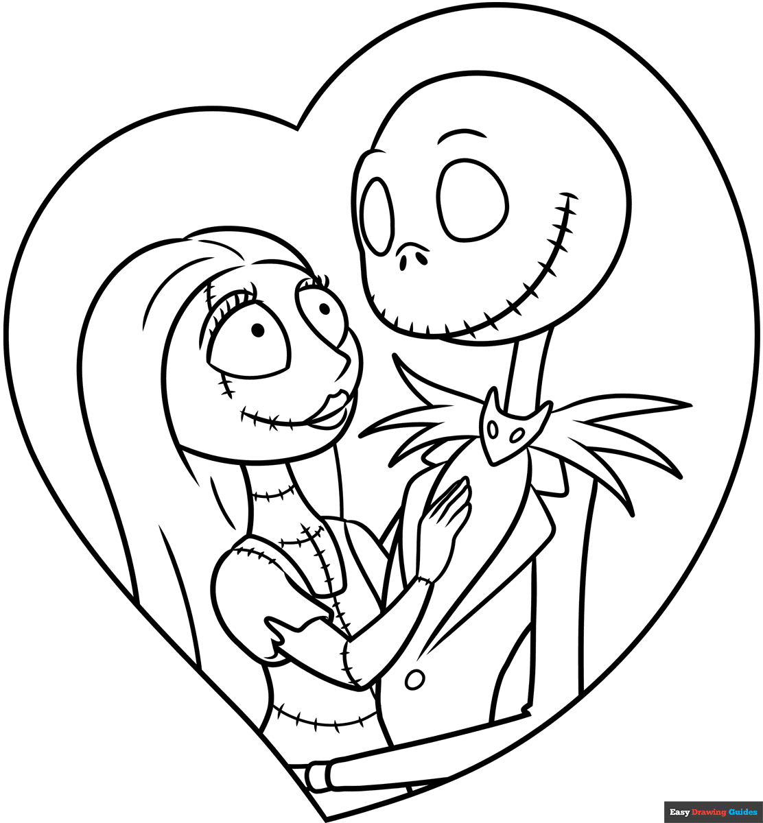 jack skellington coloring page