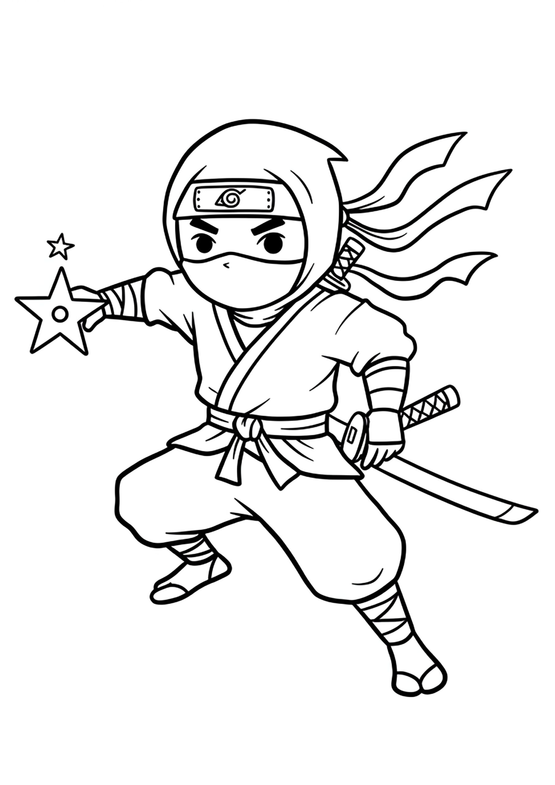 Coloring Pages Of A Ninja