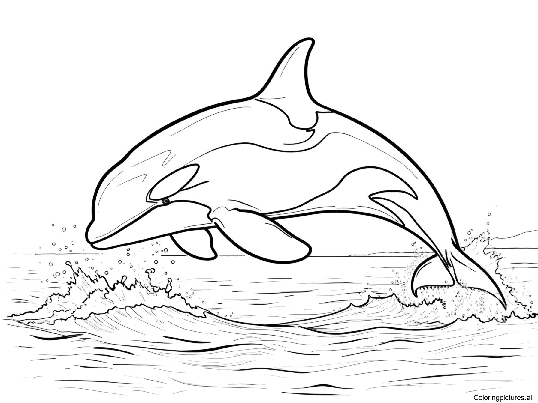 Killer Whale Free Printable Coloring Page