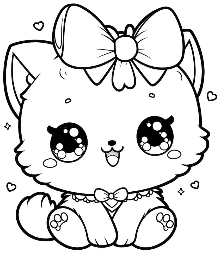 Kitten Coloring Pages 20 Easy Coloring Sheets