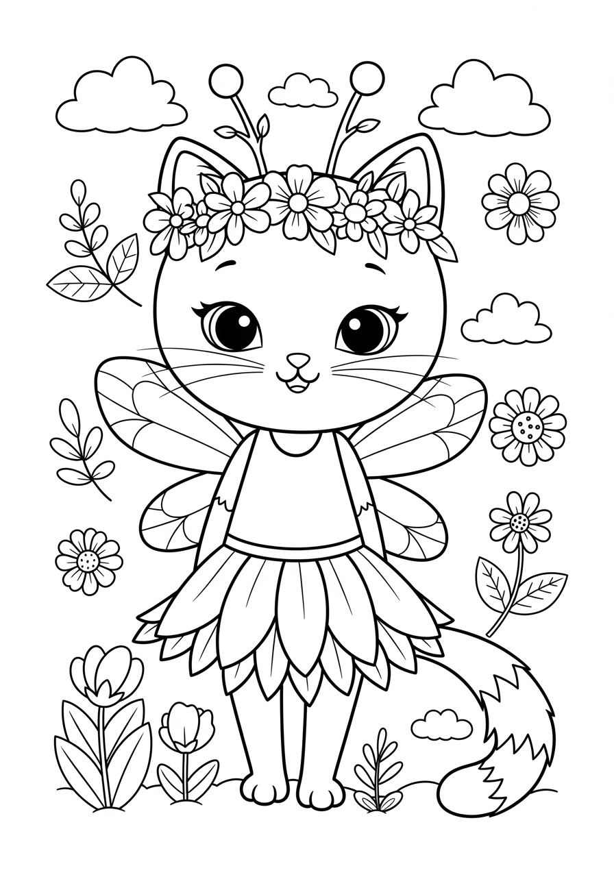 Kitty Fairy Gabby s Dollhouse Coloring Page To Print